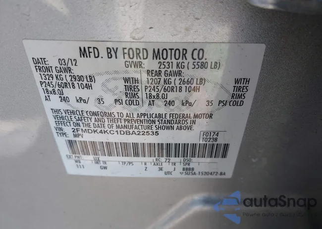 2FMDK4KC1DBA22535: 41994445