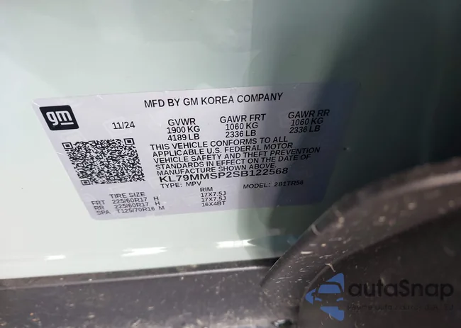 KL79MMSP2SB122568: 41994448