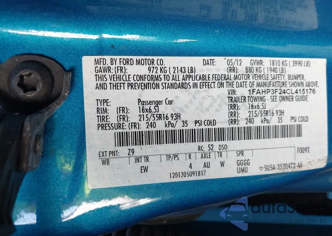 1FAHP3F24CL415176: 41993864