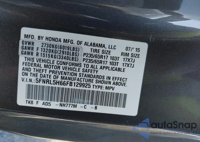5FNRL5H66FB129925: 41994931