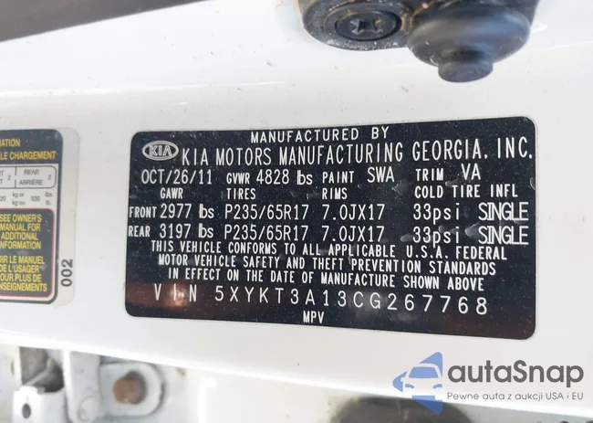 5XYKT3A13CG267768: 41995075