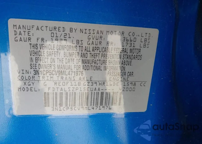 3N1CP5CV9ML471976: 41994620