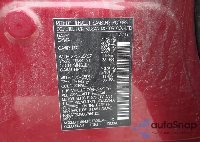 KNMAT2MV6GP641135: 41995979