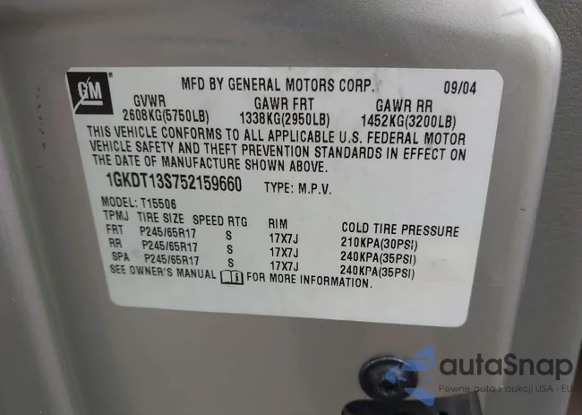 1GKDT13S752159660: 41996041