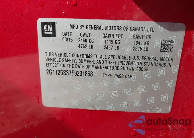 2G1125S37F9231858: 41996314