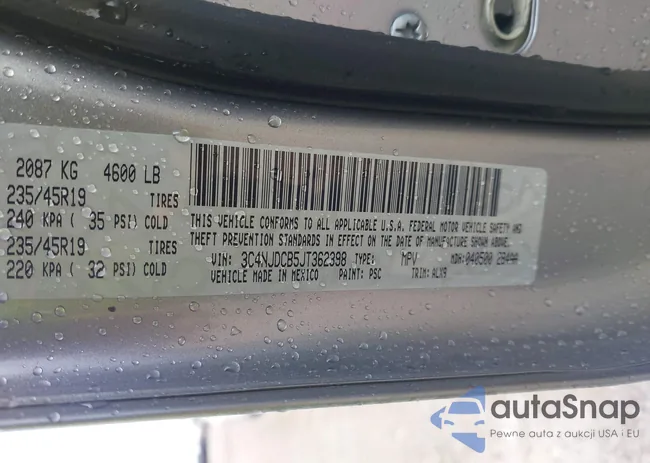 3C4NJDCB5JT362398: 41996346