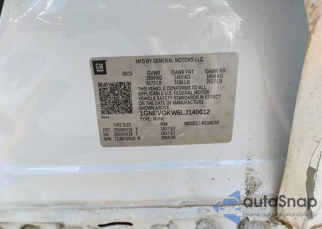 1GNEVGKW6LJ140612: 41996400