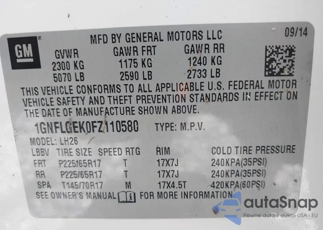 1GNFLGEK0FZ110580: 41996492