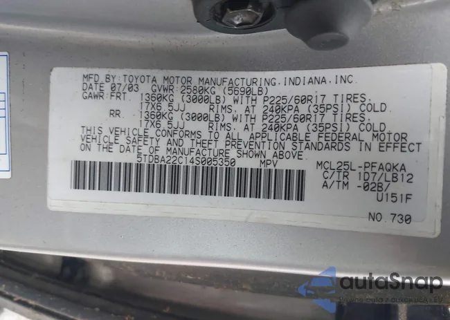 5TDBA22C14S005350: 41995513