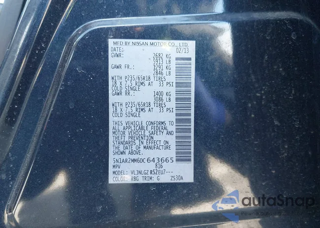 5N1AR2MM6DC643665: 41995720