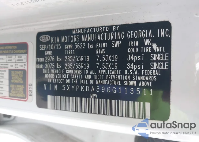 5XYPKDA59GG113511: 41997346