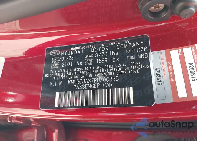 KMHRC8A37RU300335: 41996834