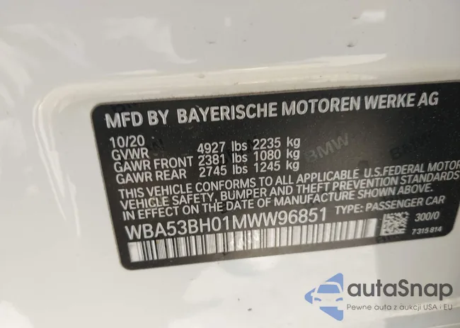 WBA53BH01MWW96851: 41997994