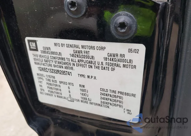 1GNEC13Z82R295741: 41998064