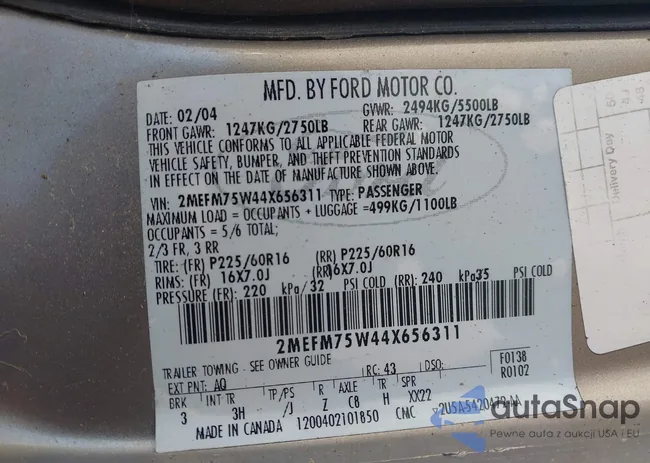 2MEFM75W44X656311: 41998194