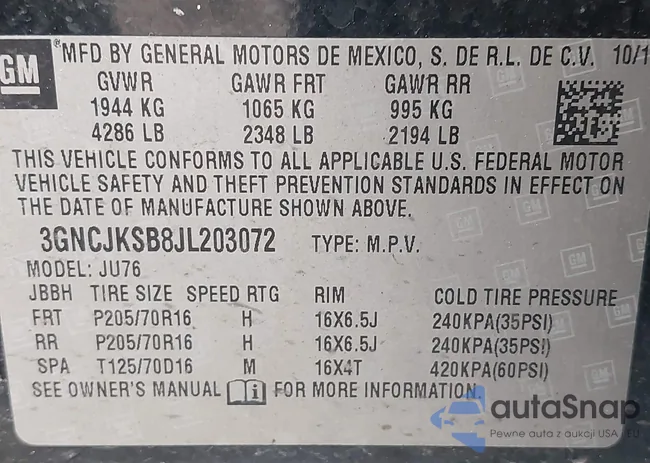 3GNCJKSB8JL203072: 41998195