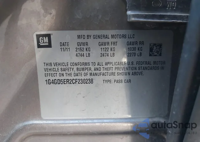 1G4GD5ER2CF230238: 41998201