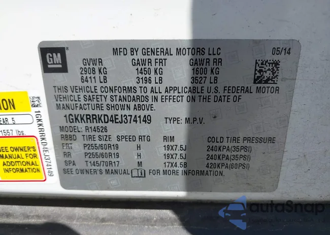 1GKKRRKD4EJ374149: 41998400