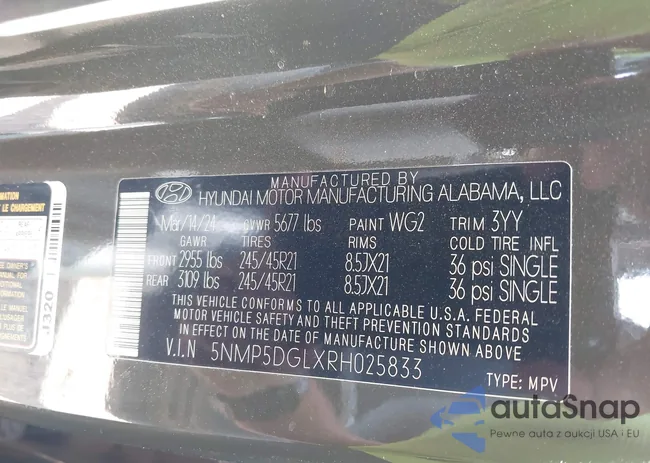 5NMP5DGLXRH025833: 41997697