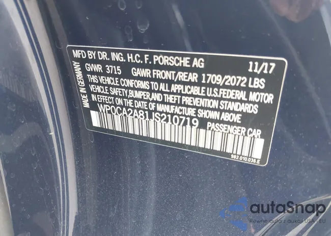 WP0CA2A81JS210719: 41998898