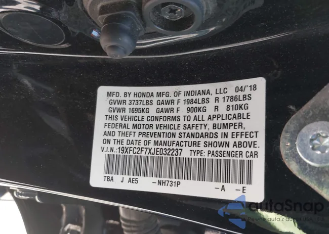 19XFC2F7XJE032237: 41999195