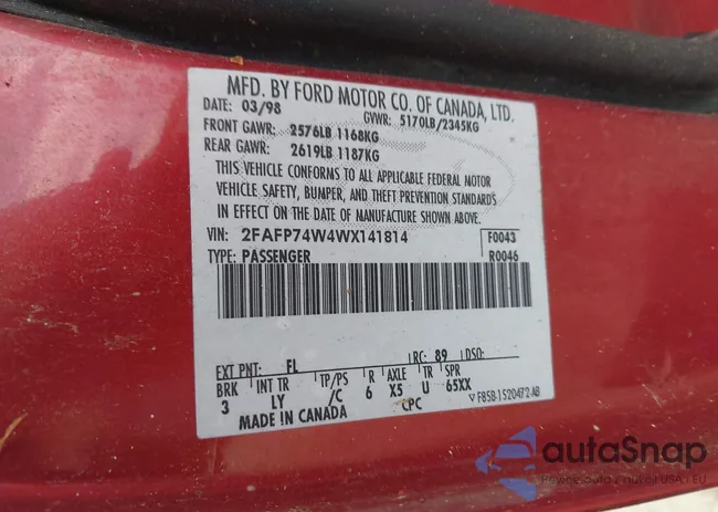 2FAFP74W4WX141814: 41999302