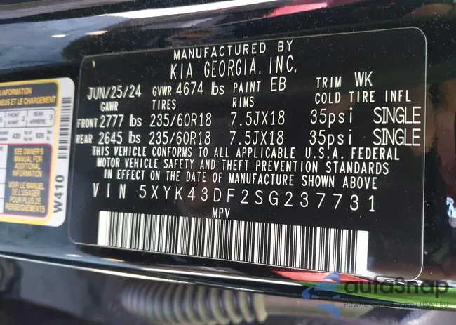 5XYK43DF2SG237731: 41999358