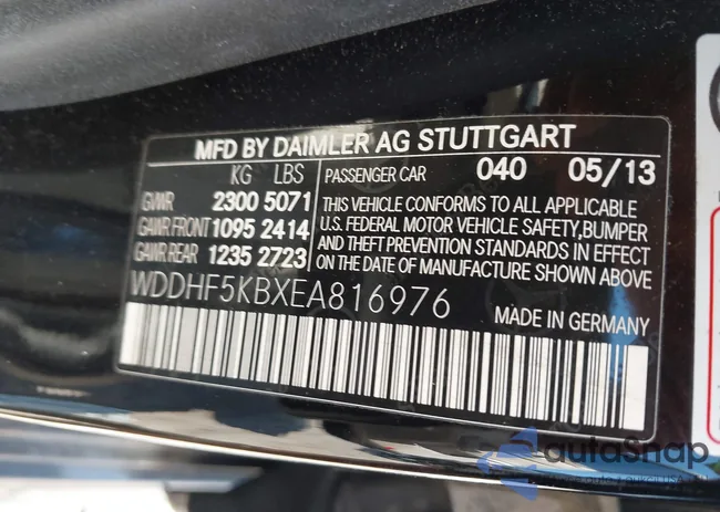 WDDHF5KBXEA816976: 41998605