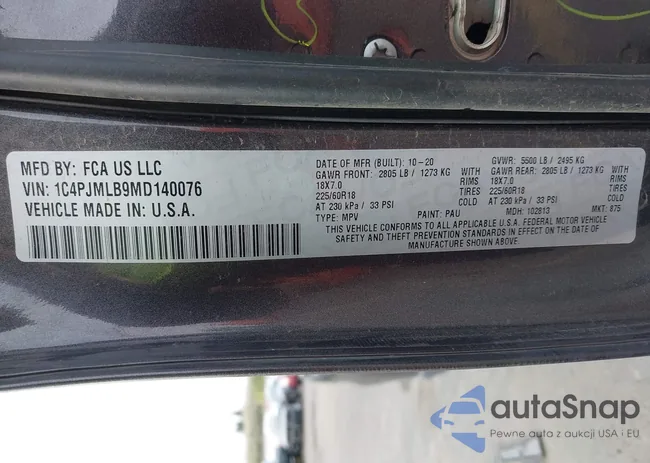 1C4PJMLB9MD140076: 41998687