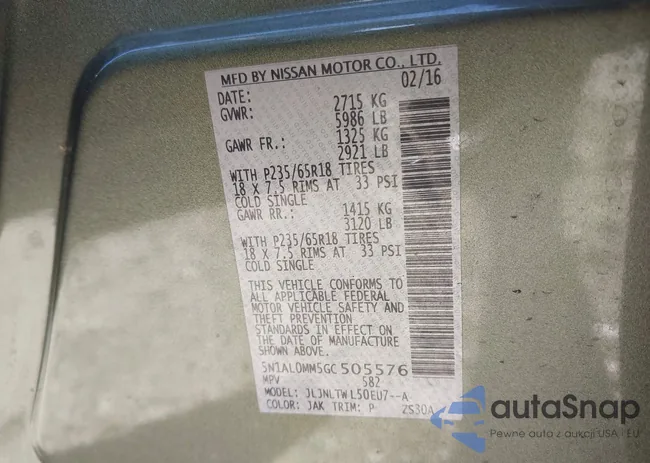 5N1AL0MM5GC505576: 41998885