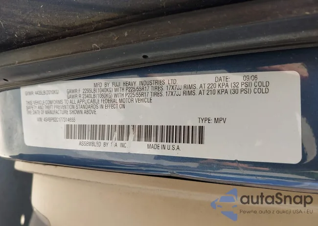 4S4BP62C177314655: 41999962