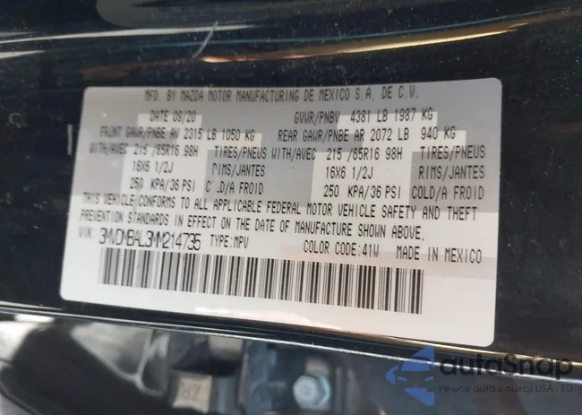 3MVDMBAL3MM214735: 42000096