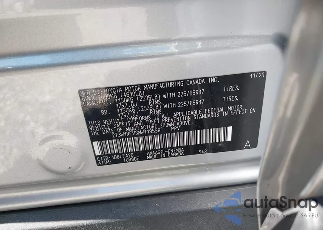 2T3W1RFV3MW118558: 42000472