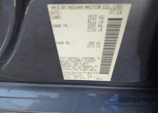 1N4AL3AP3FN318253: 41999803