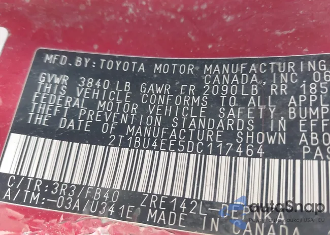 2T1BU4EE5DC117464: 41999845