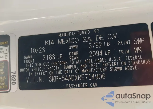 3KPF54ADXRE714906: 41999881