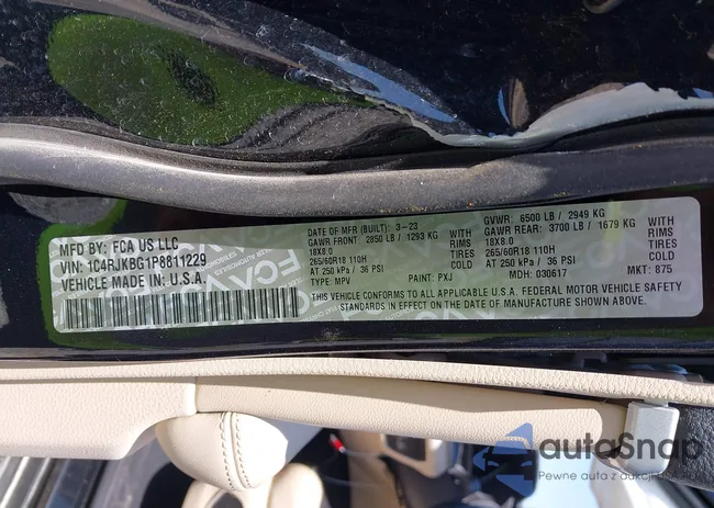 1C4RJKBG1P8811229: 42001214