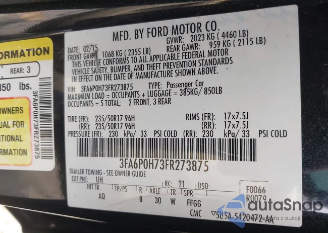 3FA6P0H73FR273875: 42000572