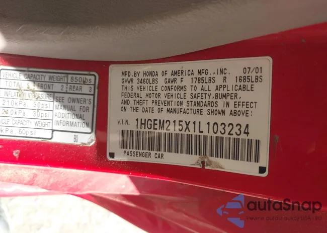 1HGEM215X1L103234: 42000826