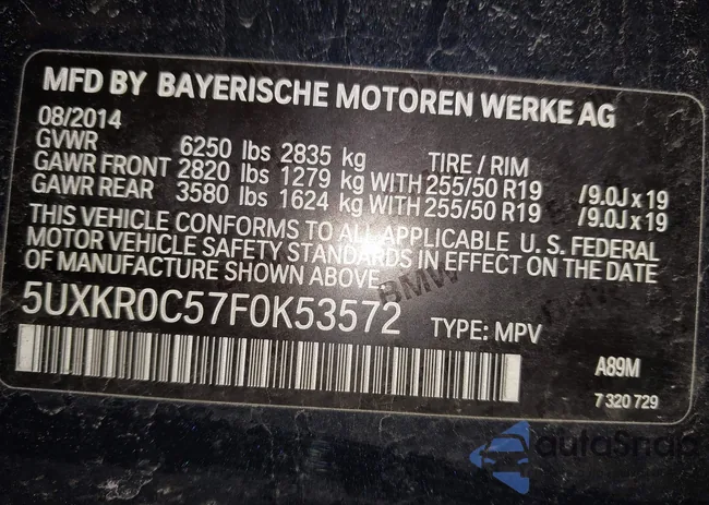 5UXKR0C57F0K53572: 42001905