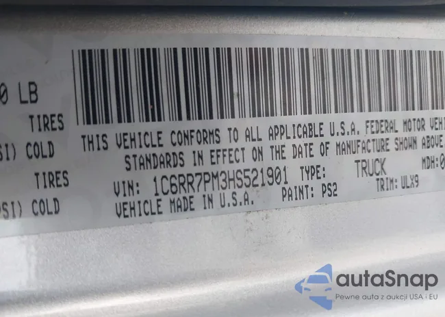 1C6RR7PM3HS521901: 42002149