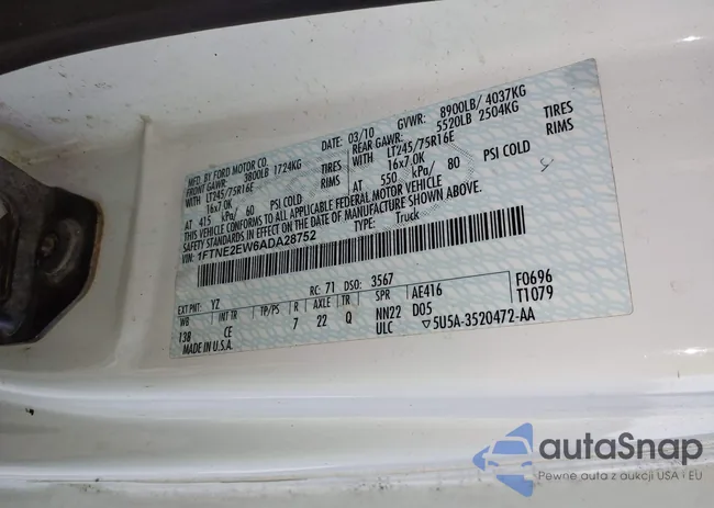 1FTNE2EW6ADA28752: 42002289