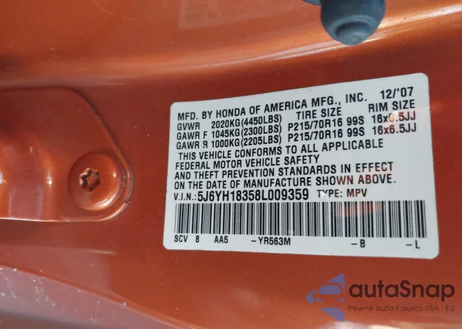 5J6YH18358L009359: 42002389