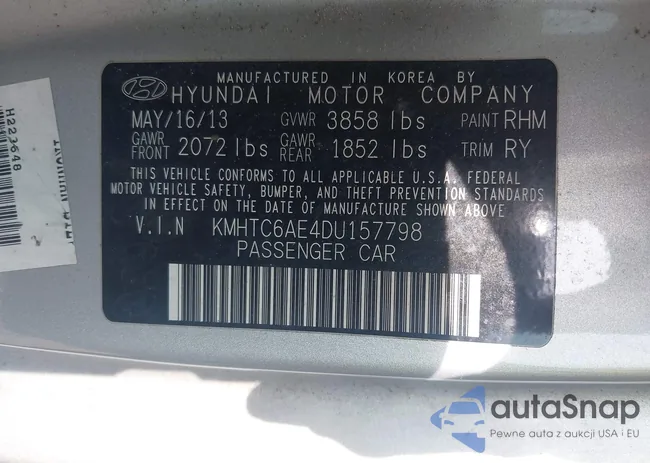 KMHTC6AE4DU157798: 42001561