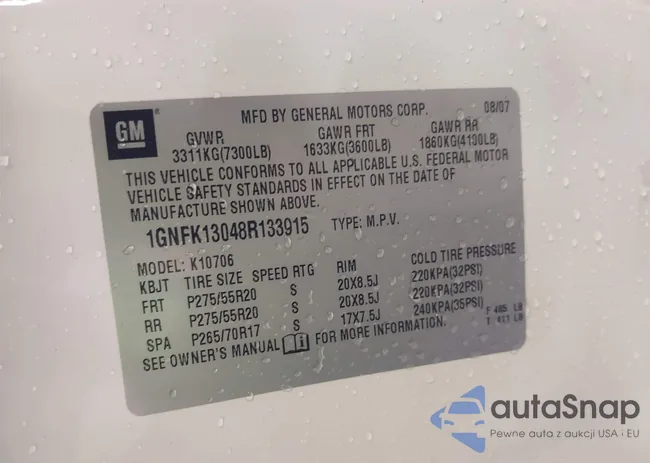 1GNFK13048R133915: 42001658