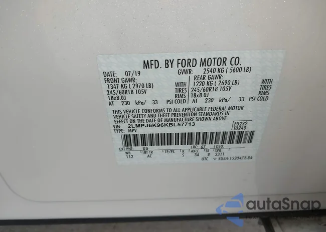 2LMPJ6K96KBL57713: 42001785