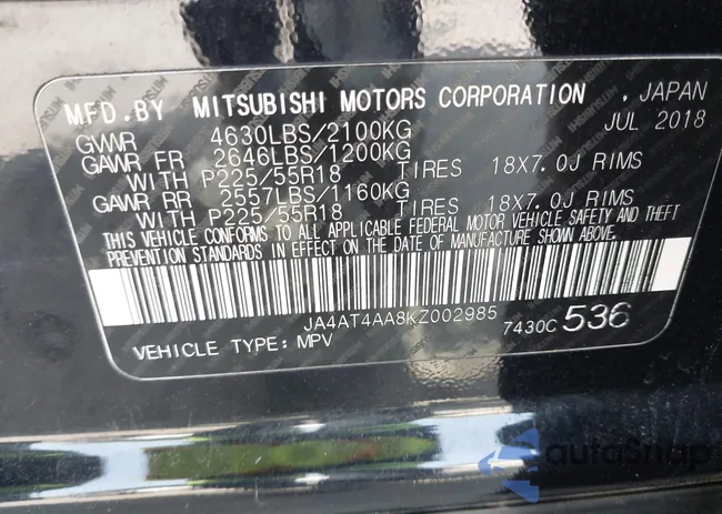 JA4AT4AA8KZ002985: 42003143