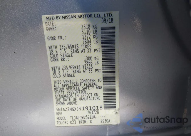 5N1AZ2MGXJN191018: 42003159