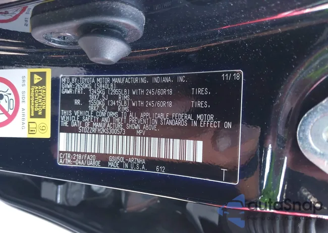 5TDZZRFH2KS300573: 42003177