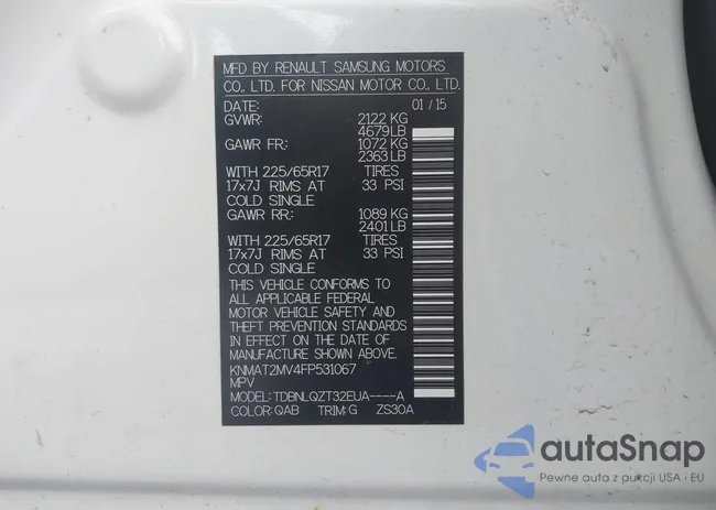 KNMAT2MV4FP531067: 42003431